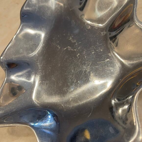 Holland Boone pewter aluminum christmas tree candy tray - Picture 3 of 8